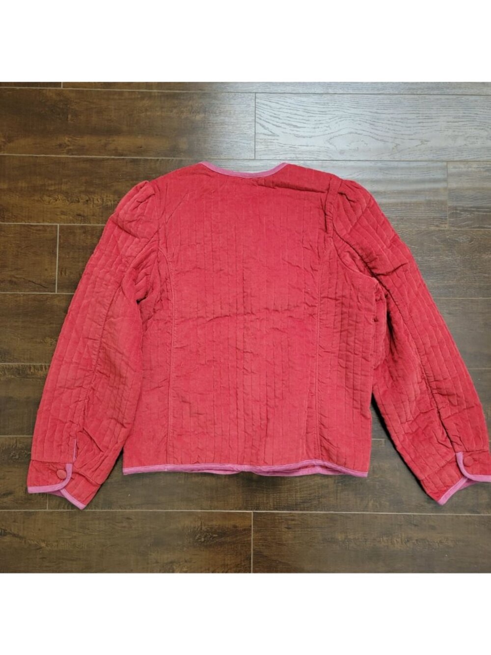 Free People Natalia Quilted Jacket Cottagecore Country Festival Red Womens M - Picture 3 of 8